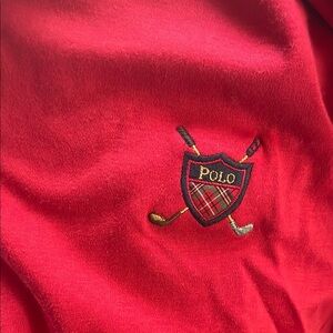 Polo Red Shirt with Embroidered Logo